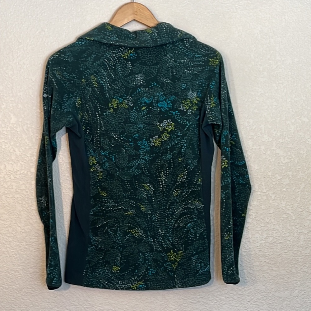 Green Print Columbia Fleece Pullover - Picture 8 of 8